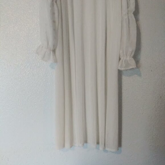 Ember women's size L white sheer cardigan sweater - Picture 3 of 16